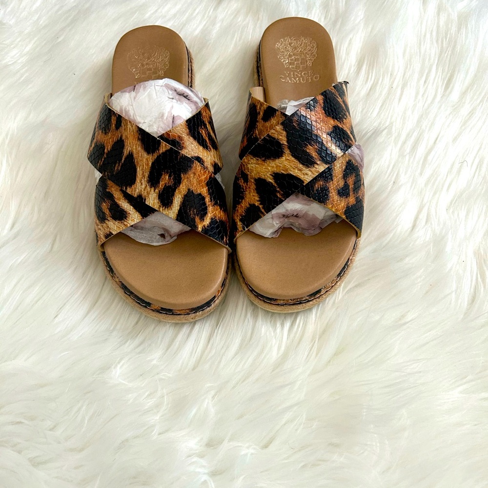 Vince Camuto leopard print sandal!